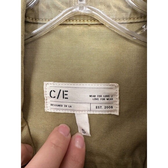 Current/Elliott Endure Military Jacket Green Buttons Pockets Army Green Small - Picture 4 of 8